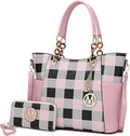 Bag for Women, Handbag Set with Wallet-Top-Handle Bag Vegan Leather Purse